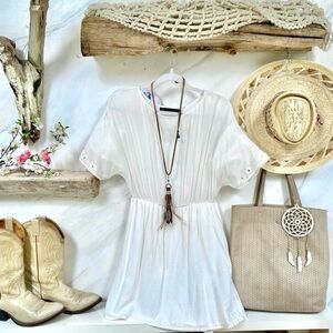 ZARA sweet boho dress w shabby chic and sparkle detailing